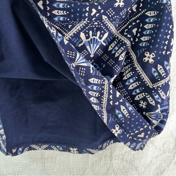 Patagonia Blue Bandana Pattern Medium Mini Skirt Stretch Western Sporty Boho - Picture 5 of 12